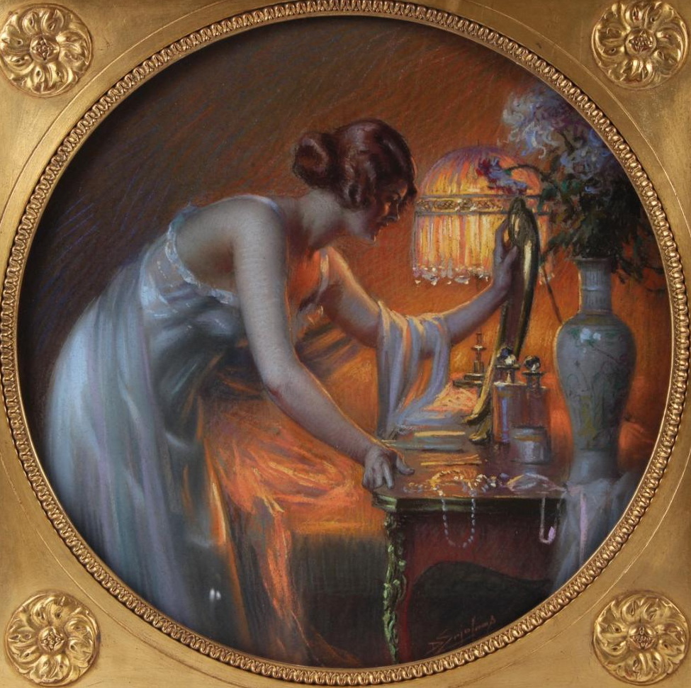 Una signora alla toeletta